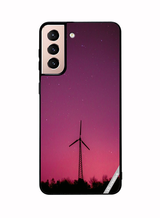 VR CREATIVE Protective Case Cover For Samsung Galaxy S21 5G Pink Nights Design Multicolour - Image 1