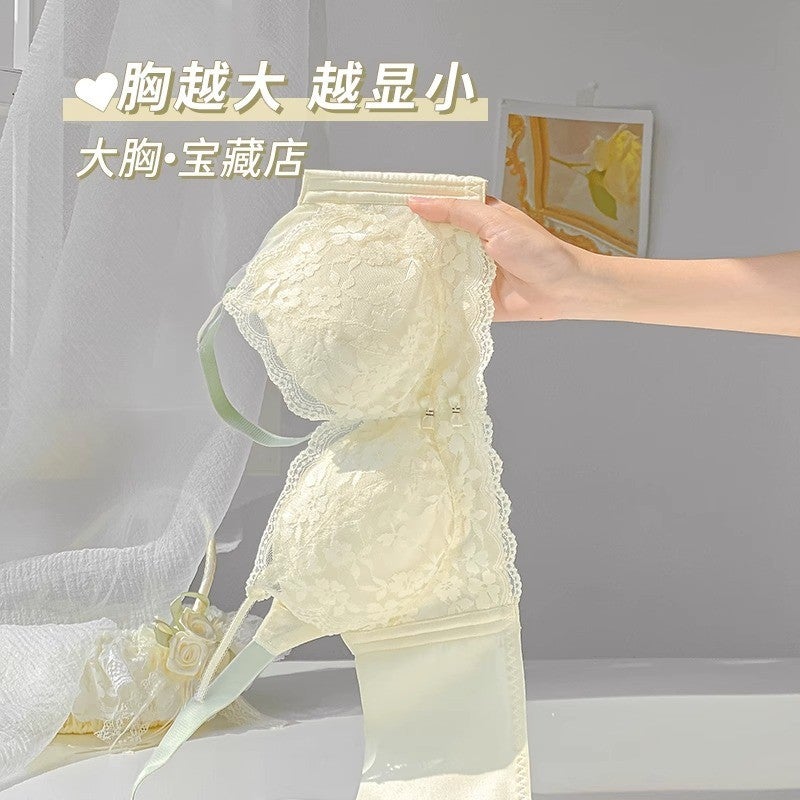 CME Lace Ultra-Thin Bra for Women, Push-Up Adjustable Non-Wired Bra, Anti-Sagging Side Support, No Underwire - Image 4