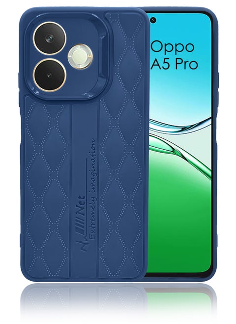 Design Printed Back Cover for Oppo A5 Pro 5G with Raised Lips for Camera  Screen Protection - ShockProof Design - Stylish Back Cover Case - Navy Blue