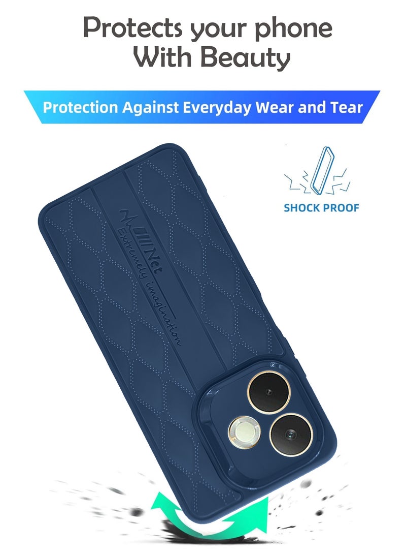 Design Printed Back Cover for Oppo A5 Pro 5G with Raised Lips for Camera  Screen Protection - ShockProof Design - Stylish Back Cover Case - Navy Blue