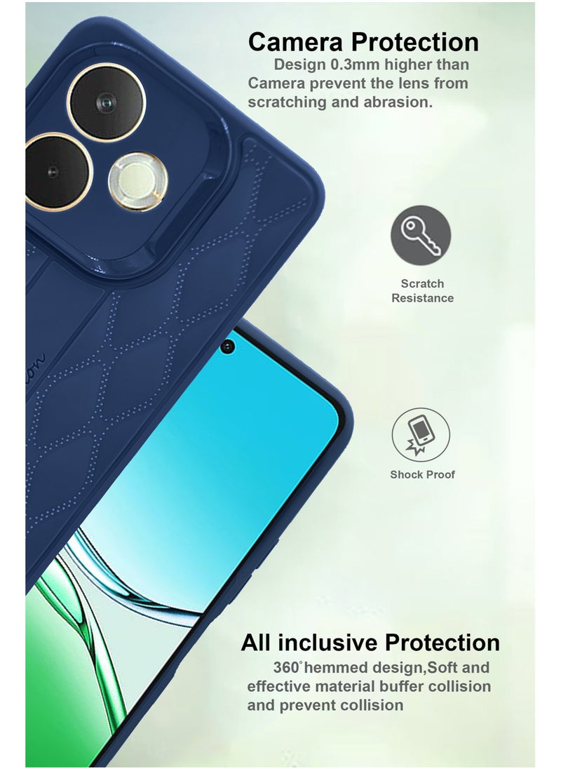 Design Printed Back Cover for Oppo A5 Pro 5G with Raised Lips for Camera  Screen Protection - ShockProof Design - Stylish Back Cover Case - Navy Blue