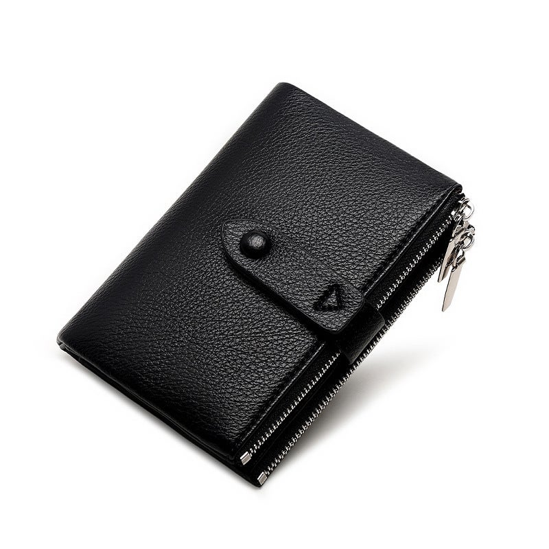 Multifunctional Solid Color PU Leather Wallet, RFID Blocking Design Portable Daily Storage Purse for Cards Cash Coin Business Use - Image 3
