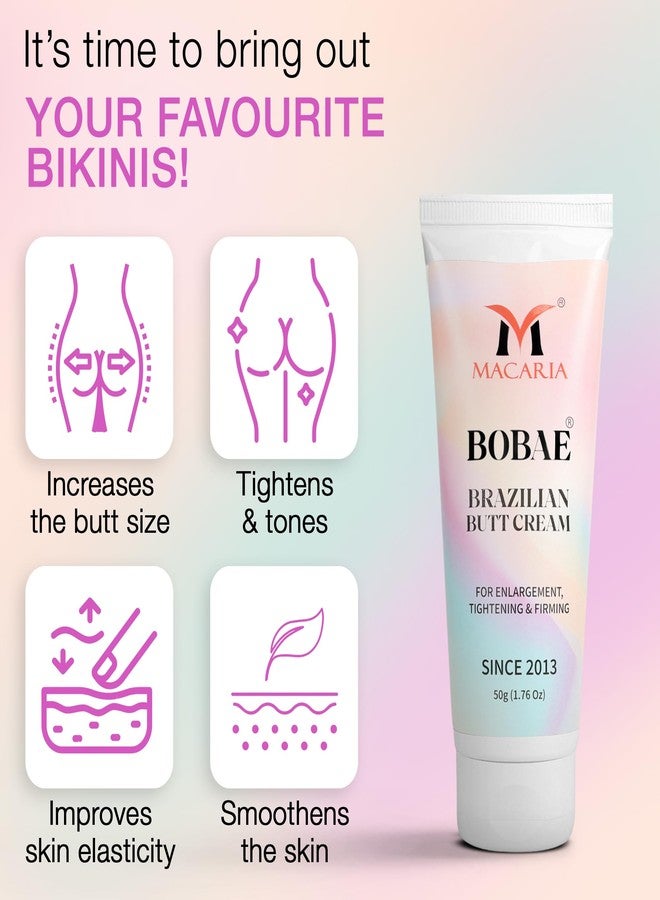 MACARIA كريم ماكاريا بوباي البرازيلي لتكبير المؤخرة | كريم لشدّ وتكبير حجم المؤخرة، جلّ لتكبير الأرداف ورفعها بسرعة للنساء - Image 5