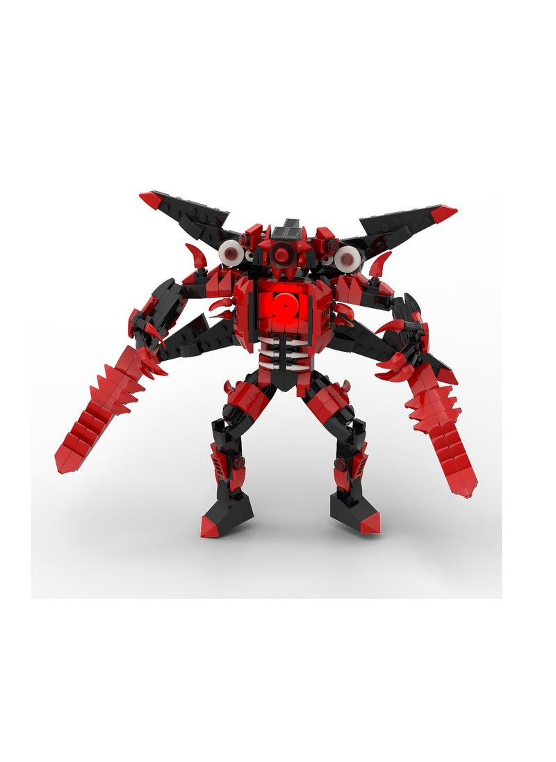 Y&D Skibidi Toilet Man Toy Building Blocks 468 Pcs Double Sword Red Surveillance King Toy Ideas Toys Battle Horror Game Model Ideas Toys Gifts for Adult & Kids  - Image 3