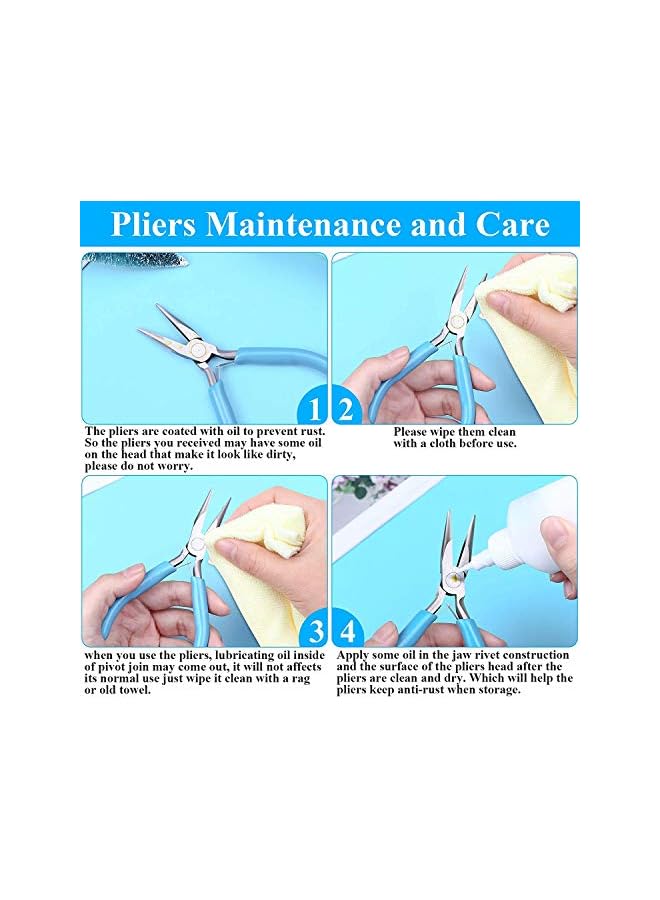 vesus Jewelry DIY Pliers Hand Making Tools, Handcraft Making Tools Supplies with Round Nose Pliers & Needle Nose Pliers & Chain Nose Pliers, and Wire Cutter for Jewelry Repair, Wire Wrapping, 3 PCS - Image 3