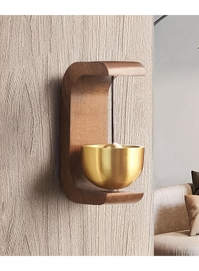 Wooden Wind Chime Retro Style Elegant Home Decor Indoor Door Hanging Alarm Gift - Image 3