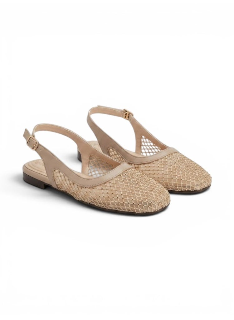 LIFESTYLISH Ballerina Flat Mesh With Buckle BF-808 - Beige - Image 3
