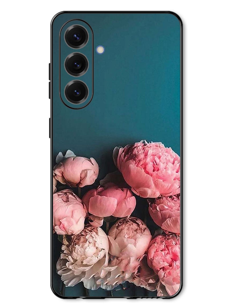 Theodor Case Compatible with Samsung Galaxy A57 Protection Shockproof Bumper Cover Flowers - Image 1