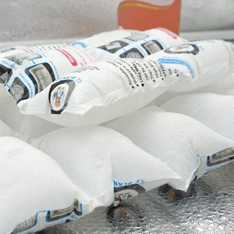 WORLD-BIO Shipping Cold Pack Ice Pack Sheets for Coolers Reusable, Dry Ice Packs Freezer Packs for Shipping Food, Flexible Ice Blankets Frozen Gel Packs Keep Food Fresh Beverage Cold, 13.3"x6.5"/Sheet 50 Sheets  - Image 3