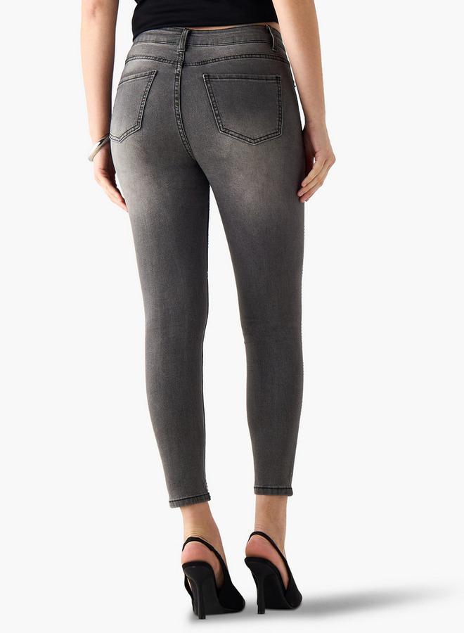 2Xtremz Embellished Jeans with Button Closure - Image 3