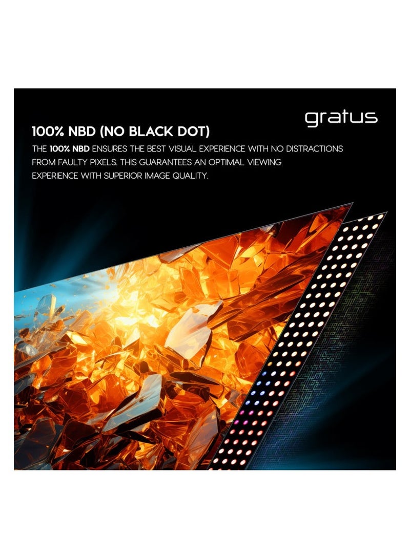 gratus تلفاز ذكي LED 65 بوصة بدقة 4K بدون حواف يعمل بنظام WebOS مع تقنية ThinQ AI - Image 2
