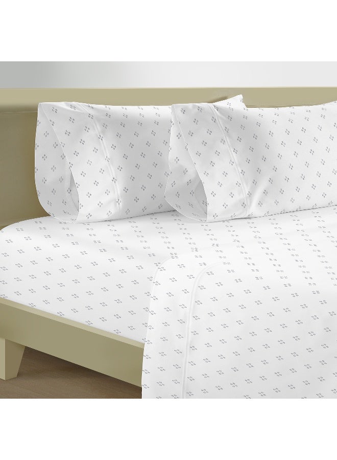 Boutique Blanche 300TC cotton fitted sheet 90*200 Diamond