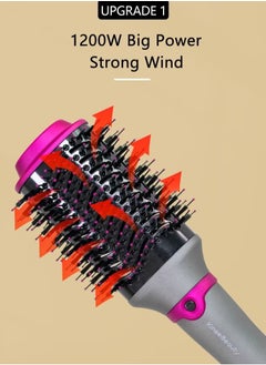 KinseiBeauty 4-In-1 Hot Air Brush, 1200W Electric Hair Dryer Brush with 2 Heads, Hair Styler and Volumizer  - Image 2