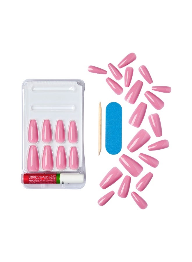 Kiss Gel Fantasy Sculpted Nails- Long Length FS14C - Image 4