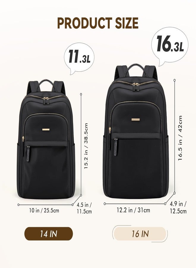 GOLF QUALITY Travel Backpack for Women Waterproof Carry On Bag Business Weekender Hiking Multilayer Laptop Bag,16 Inch, Regular-black, 14 Inch - Image 2