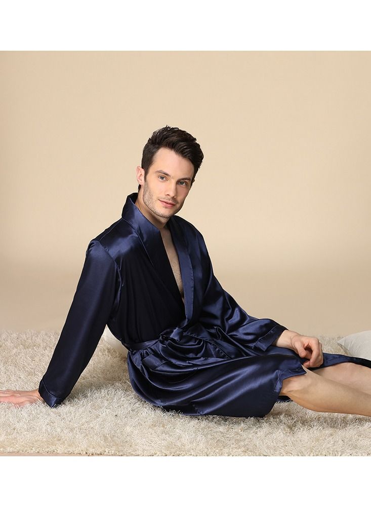 Printed Pyjama Robe Blue - Image 2