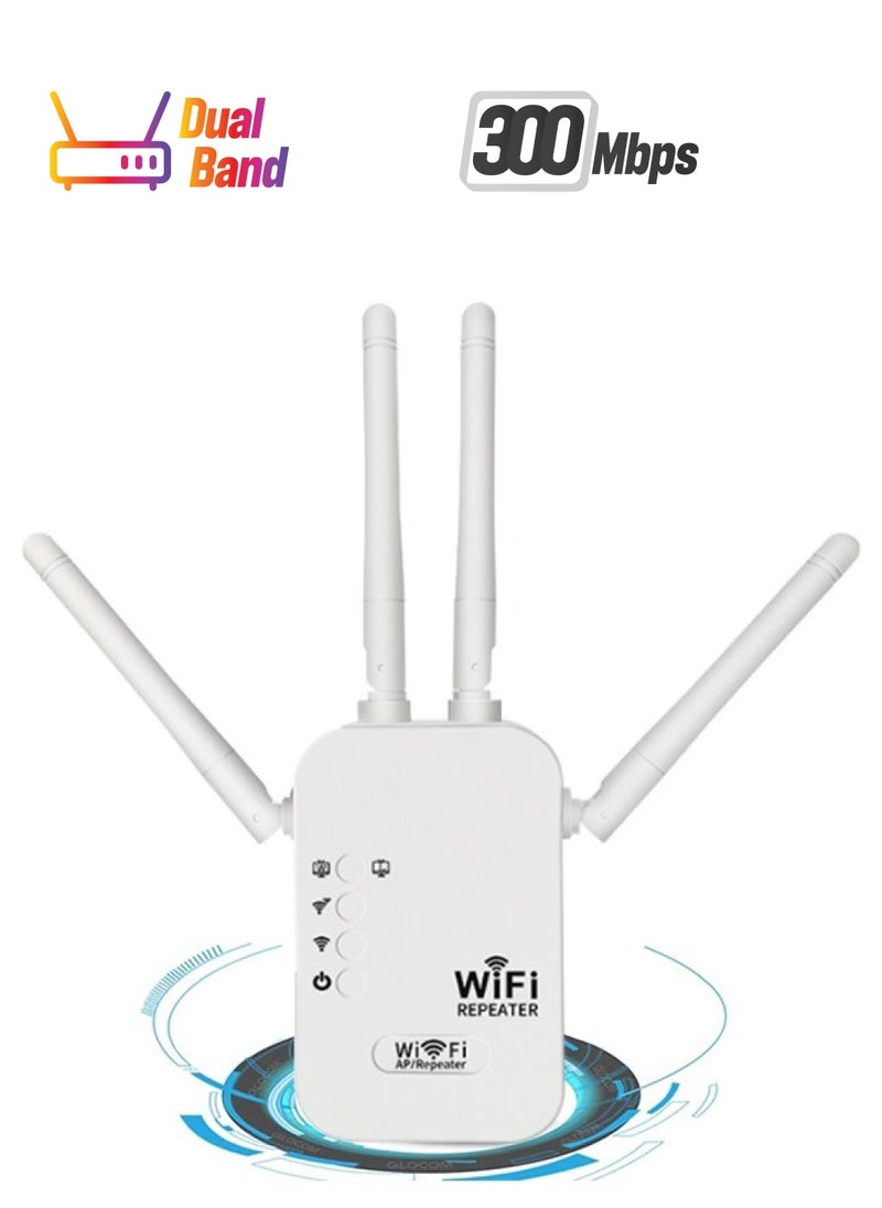 ESSAGER Routers WIFI, Repetidor de Wifi Extensor de Cobertura Inalámbrico Universal, 2.4G/5G,300Mbps, Extensor de Rango de Repetidor WiFi, Enchufe de Pared, Plug and Play, Modo AP Compatible  - Image 1