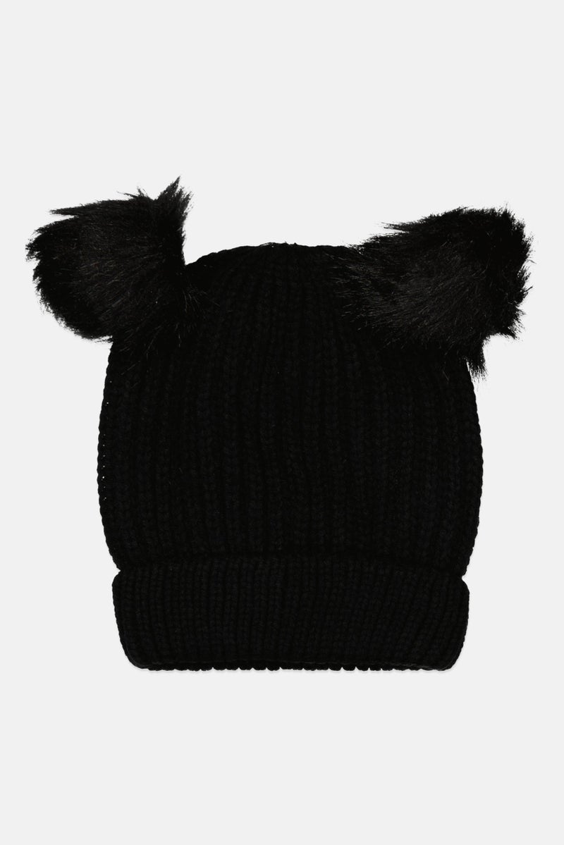 DOROTHY PERKINS Women Knitted Beanie Hat, Black - Image 2