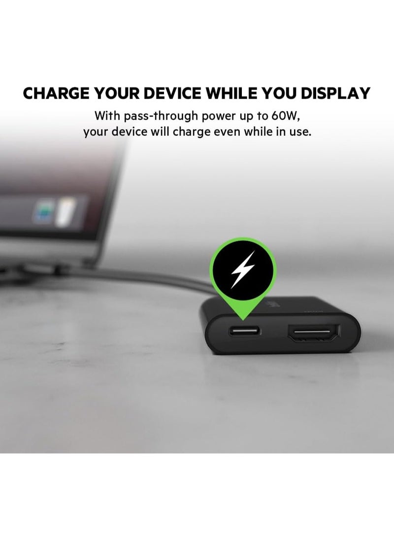 Generic - Belkin USB-C to HDMI Adapter + Charge (Supports 4K UHD Video, Passthrough Power up 60W for Connected Devices) MacBook Pro - Image 1