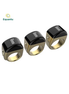 Equantu 18mm Smart Ring with Vibration Reminder Tasbih Counter and Bluetooth Connection for Exclusive IQIBLA App and 5 Daily Prayer Reminders  - Image 3