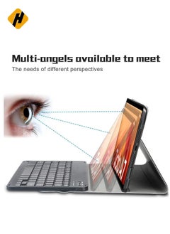 HuHa Keyboard Case for Galaxy Tab A7 2020,(QWERTY Layout), Slim Folio Smart Stand Case Cover with Removable Magnetic Wireless Keyboard for Samsung Galaxy Tab A7 10.4 (2020) M-T500,SM-T505  - Image 4