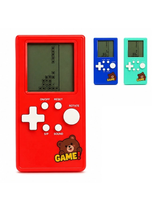 TETRIS Mini Handheld Tetris Game Console for Kids, Classic Brick Game Toy, Portable Retro Gaming Device with LCD Screen, Red Blue Green Colors, Fun Educational Toy Gift for Boys & Girls - Image 1