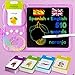 MoLingvora Drawing Tablet with Bilingual Flashcards for Kids Spanish English Talking Flash Cards LCD Writing Pad Board Pocket Speech for Toddlers Learning Toy Gift for Boys Girls Spanish Pink - Image 2