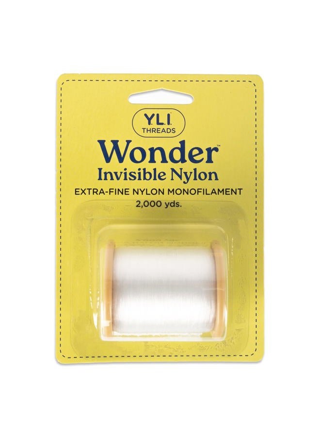 YLI Wonder Invisible – Clear Nylon Monofilament Thread | Strong, Soft & Lightweight for Applique & Quilting – 2000 yd Spool - Image 1
