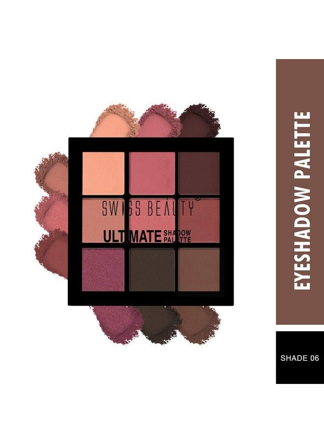 SWISS BEAUTY Swiss Beauty Ultimate 9 Color Eyeshadow Palette Eye Makeup Multicolor06 9G And Swiss Beauty Eyebrow &Gel Eyeliner 2 In 1 Eye Makeup Black01 7G - Image 4