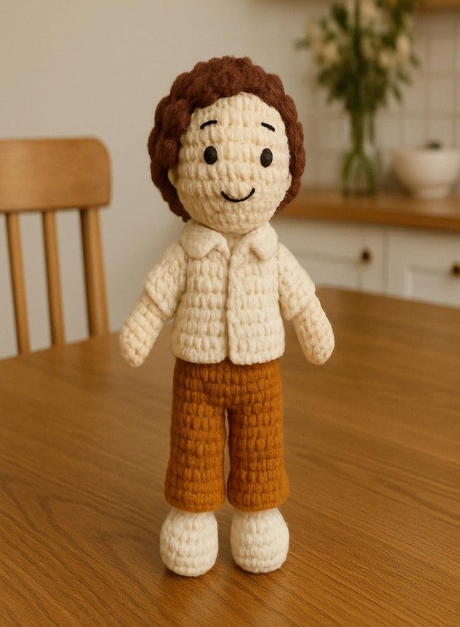 سوترا دمية طفل رضيع كروشيه من سوترا، لعبة محشوة مصنوعة يدويًا | قماش قابل للفصل، أفضل هدية له | هدية محبوكة يدويًا بإتقان | منتجات عضوية 100% | مقاس 7 × 3.5 بوصة، ألعاب ناعمة للأطفال الرضع من الجنسين - Image 3