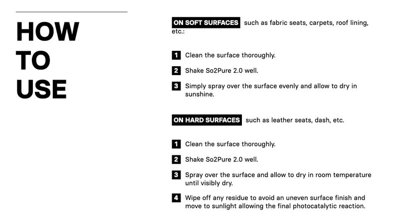 CARPRO SO2Pure 2.0 Odor Eliminator - Neutralize Odors, Cigarette Smoke, Exhaust, Chemical Smell or VOCs, Even Pet Smells from Car Fabric & Plastic, Use on Any Surface, Anywhere - 500mL (17oz) - Image 3