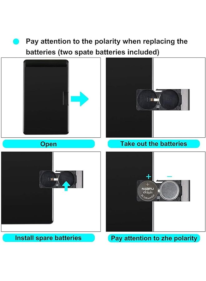 إيروريكس مرآة سفر بإضاءة LED مع تكبير 1X و2X ومرآة مدمجة قابلة للطي ومرآة مكياج محمولة مع 8 مصابيح LED قابلة للتعتيم ومفتاح لمس ومرآة مستحضرات تجميل على سطح الطاولة للسفر باللون الأسود - Image 5