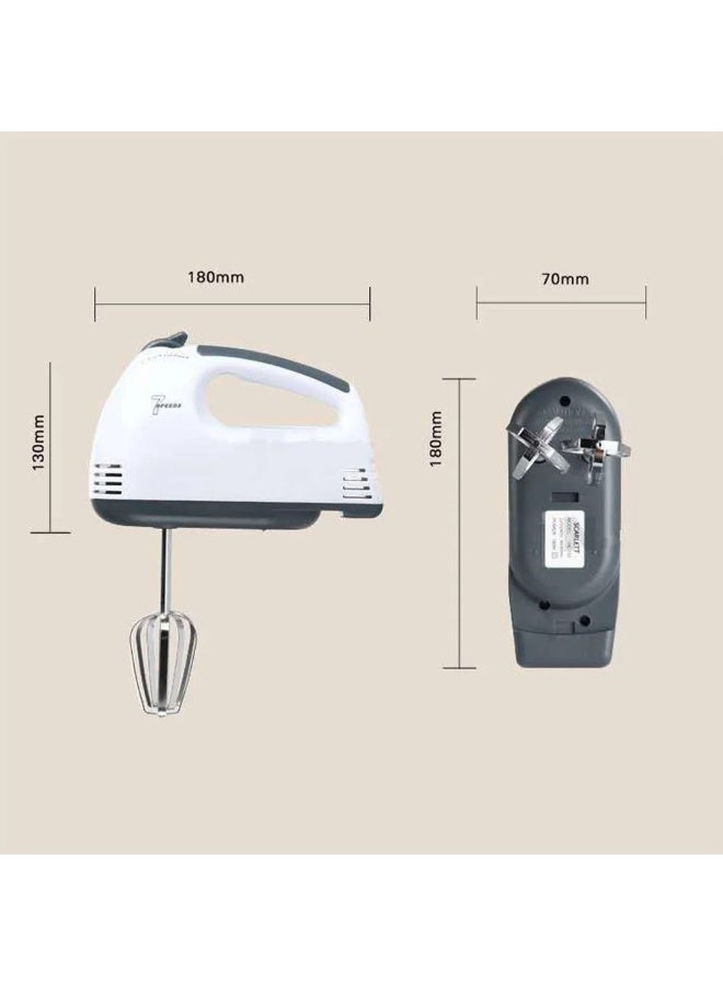 Electric Hand Mixer with Dough & Whisk Attachments – 4 Beaters  - Image 2