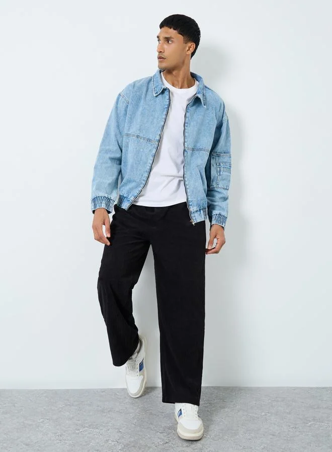 Styli Styli Men Acid Wash Denim Jacket