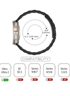 adhomax Band Metal Replacement Strap Compatible with ultra iWatch, Stainless Steel Metal Replacement Strap for ultra iWatch Series SE 1 to Series 10  - Image 5