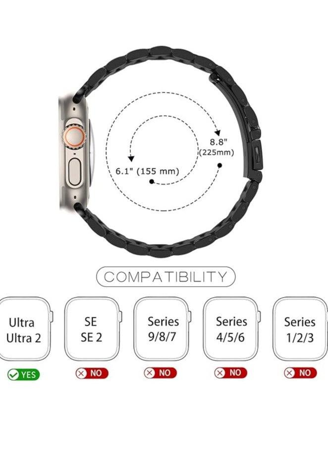 adhomax Band Metal Replacement Strap Compatible with ultra iWatch, Stainless Steel Metal Replacement Strap for ultra iWatch Series SE 1 to Series 10  - Image 5