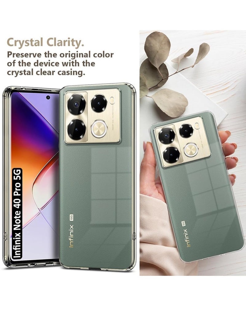 Techie غطاء شفاف فائق النحافة من TPU للزاوية الناعمة لهاتف Infinix Note 40 Pro / Note 40 Pro Plus 5G مضاد للصدمات ومضاد لبصمات الأصابع - Image 3