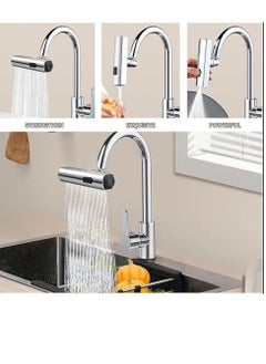 3 in 1 Multi-Function Waterfall Kitchen Faucet - 360 Degree Swivel Sink Faucet Sprayer Diverter Anti-splash, Pull Out Sprayer, Universal Faucet Extender for Kitchen and Bathroom Sinks - pzsku/Z6DD4989603CE87BCE923Z/45/_/1717942385/4dafa11e-bb77-4312-83dd-bc4264264c90