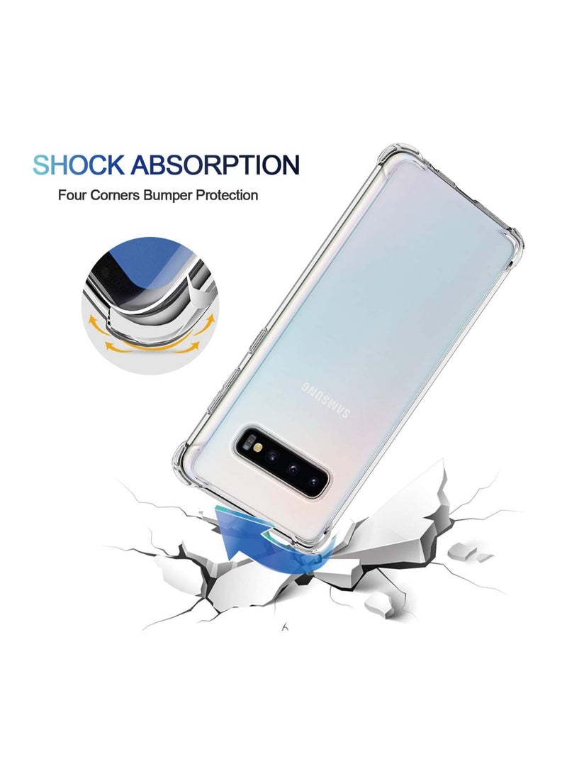 غطاء حماية لهاتف سامسونج جالاكسي S10 5G من السيليكون الناعم مصنوع من مادة TPU وغطاء واقي خفيف الوزن للصدمات مع حماية للكاميرا مصمم لهاتف سامسونج جالاكسي S10 5G شفاف - Image 3
