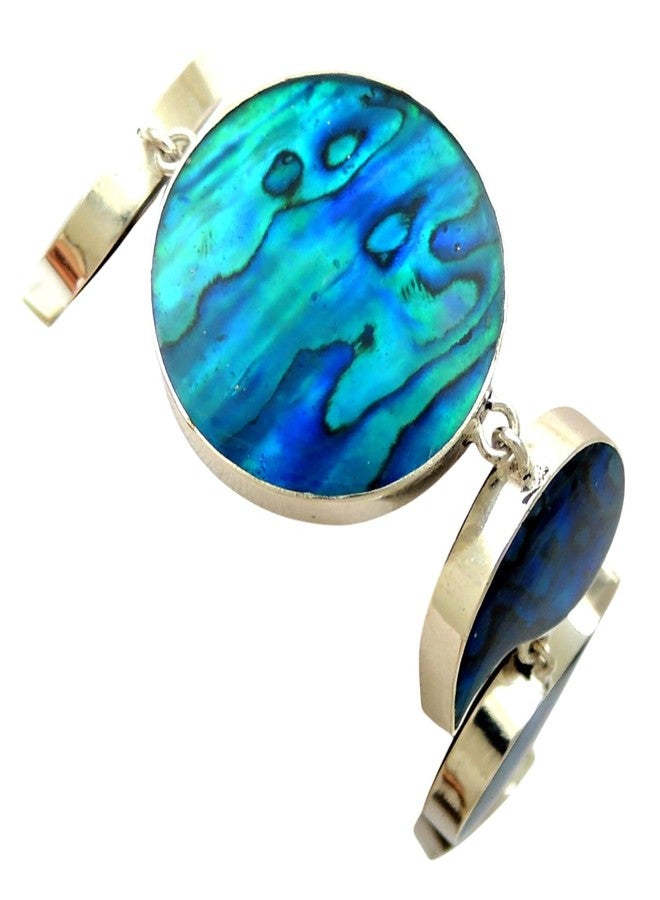Swimmi Natural Paua Abalone Bracelet, Handmade 925 Sterling Silver Abalone Shell Bracelet for Women Jewelry SD118/SF051 - Image 4