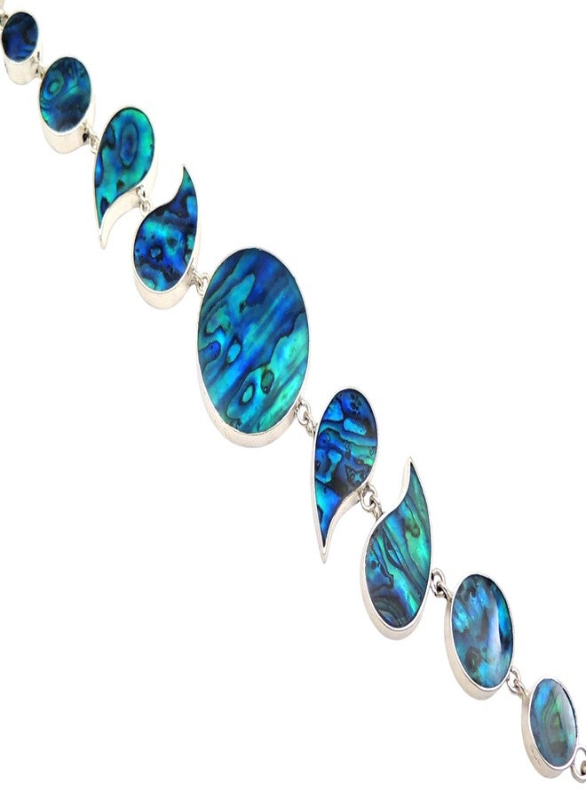 Swimmi Natural Paua Abalone Bracelet, Handmade 925 Sterling Silver Abalone Shell Bracelet for Women Jewelry SD118/SF051 - Image 3
