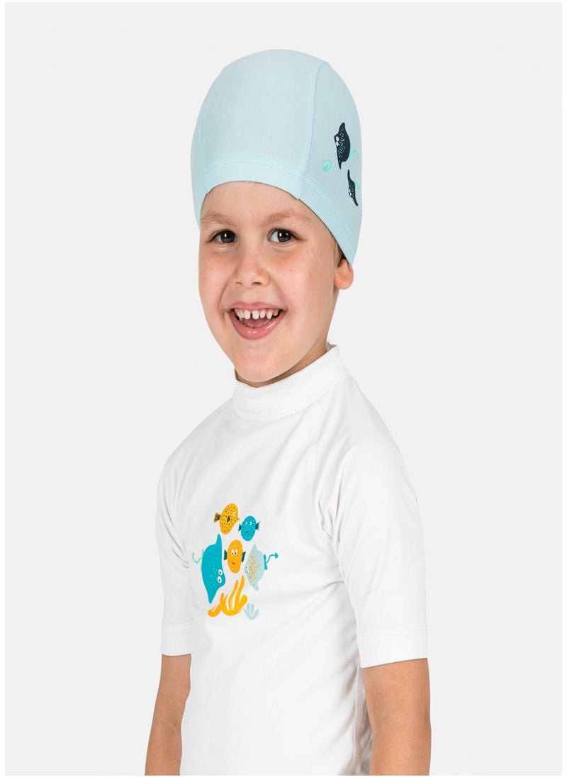 NABAIJI NABAIJI by DECATHLON, Baby Fabric Swim Cap Lightweight & Comfortable Manta Mint  - Image 1