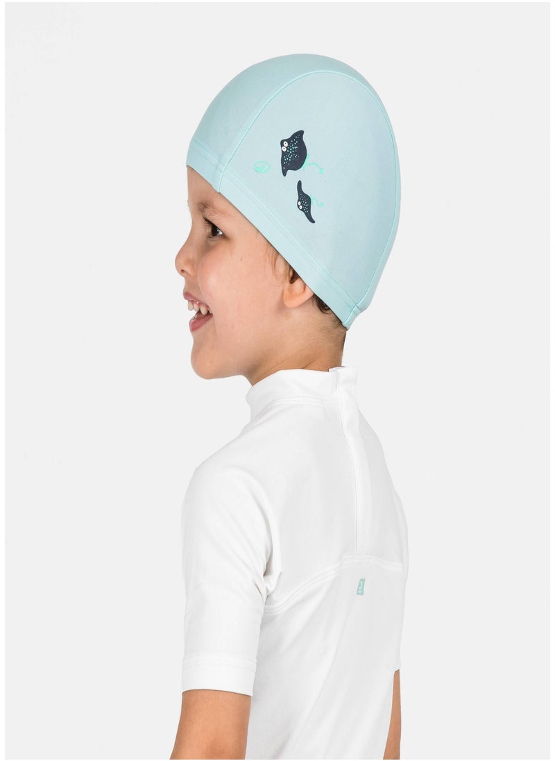 NABAIJI NABAIJI by DECATHLON, Baby Fabric Swim Cap Lightweight & Comfortable Manta Mint  - Image 2
