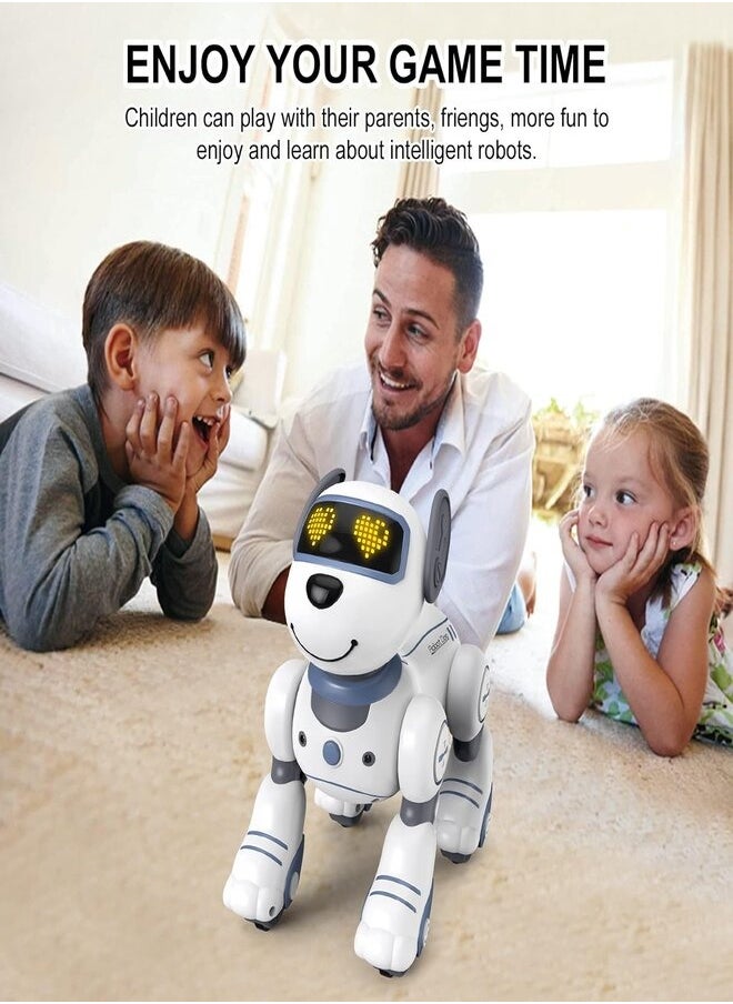 لعبة كلب آلي ذكي للتحكم عن بعد، كلب آلي ذكي قابل للبرمجة للأطفال من عمر 5 إلى 7 سنوات، لعبة كلب روبوت تفاعلية للرقص والغناء  - Image 4
