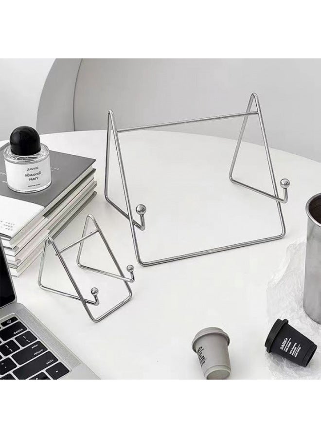 Metal Tablet Stand Desktop Ipad Special Mobile Phone Computer Support Stand Chasing Drama Artifact Bed Rack Net Class Rack-Color:Silver Gray - Image 1