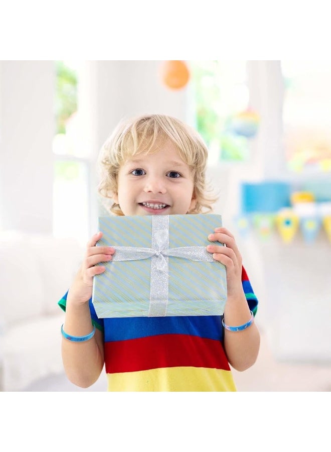 Aoriher أساور سيليكون لحفلة الفضاء الخارجي، ألعاب رواد الفضاء الفضائيين، أساور مطاطية، ألعاب رواد الفضاء الفضائيين، هدايا حفلة الفضاء النجمي للأطفال، زينة حفلة عيد ميلاد ذات طابع فضائي - Image 2