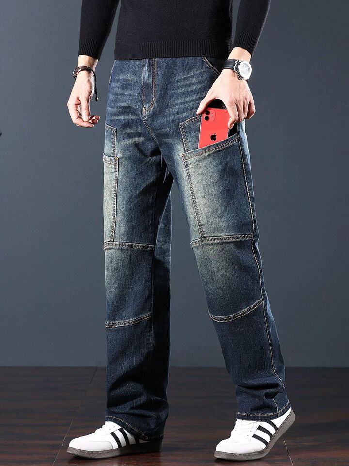 Unisex Casual Daily Denim Jeans - Image 1
