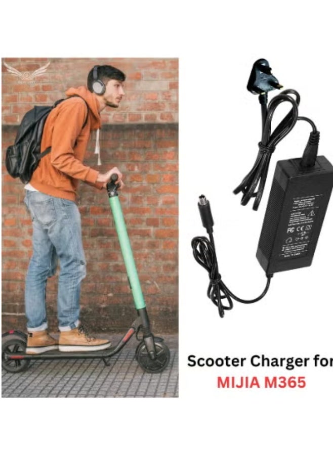 JAJEEK Electric Scooter Charger for M365 and M365 Pro – 42V 2A Power Supply Adapter for Fast, Safe Charging – Portable, Lightweight Replacement Charger for Electric Scooter and Skateboard – Built-In Overcharge, Short Circuit, and Heat Protection – Ideal for Daily Commute and Travel Use - Image 4
