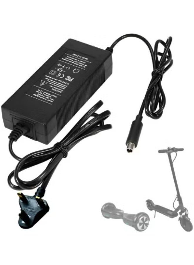 JAJEEK Electric Scooter Charger for M365 and M365 Pro – 42V 2A Power Supply Adapter for Fast, Safe Charging – Portable, Lightweight Replacement Charger for Electric Scooter and Skateboard – Built-In Overcharge, Short Circuit, and Heat Protection – Ideal for Daily Commute and Travel Use - Image 1