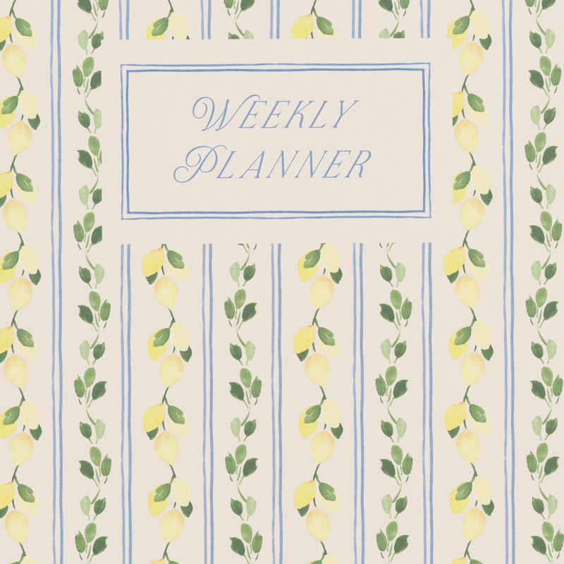 Minted Limoncello 2026 Weekly & Monthly Undated Planner, 5.5" x 8.5" Lemon Vine Spiral Bound Planner Notebook, 132 Pages, Undated Monthly & Weekly Layouts with 2026â€“2027 Reference Calendars - Image 4